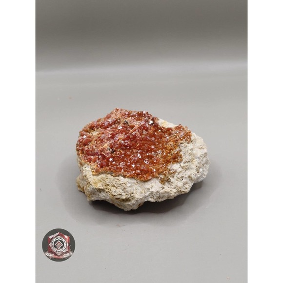 Natural Vanadinite Druzy Cluster With Barite Grade AAA Moroccan Mystery Crystal. - Picture 3 of 12